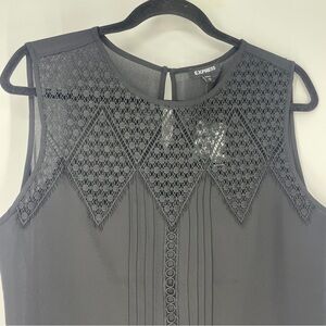 Express Black lace detail tank top